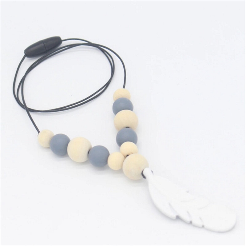 Baby Teething Necklace Food Grade Silicone Beads Long Chain Baby Goods Silicone Bead Nurse Gift For Baby Teether